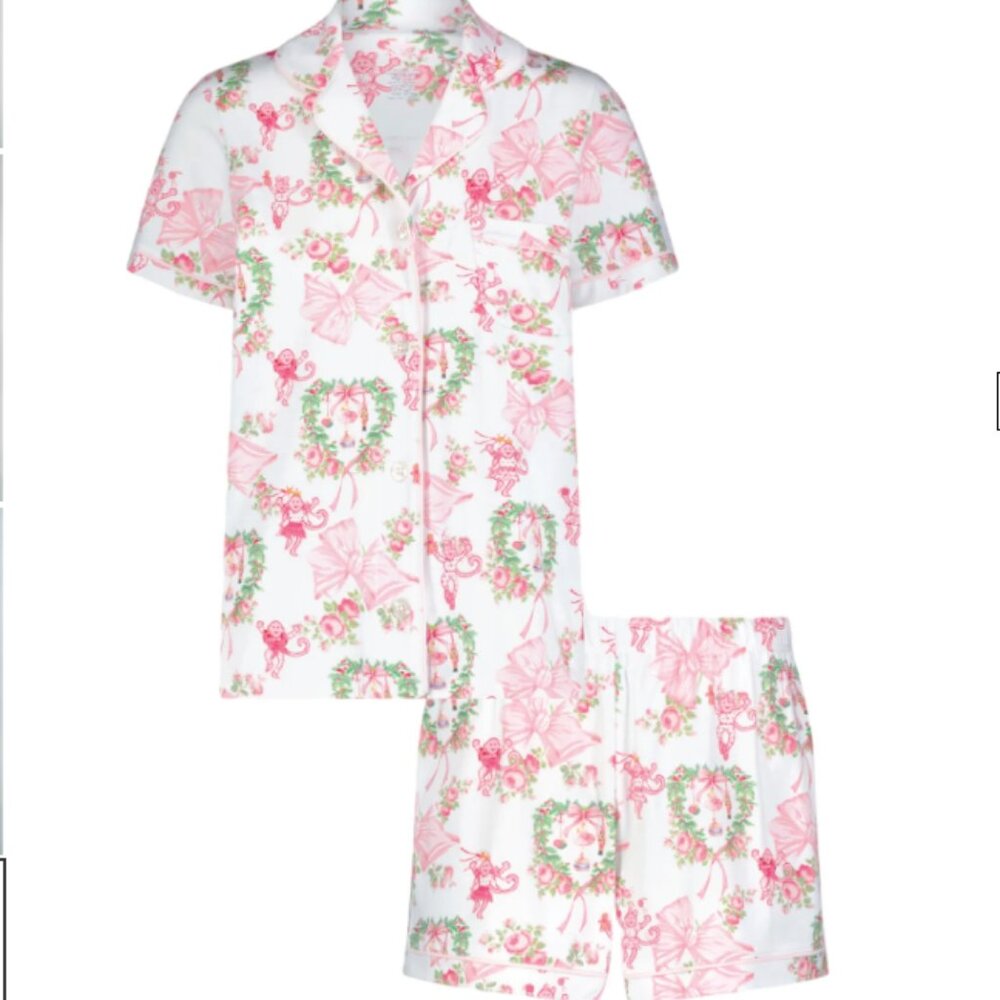 LoveShackFancy x Roller Rabbit Merry Monkey Beaux Polo Pajamas